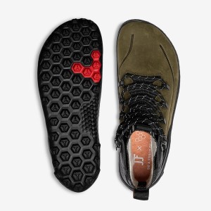 Dark Olive Women's Vivobarefoot Tracker Decon Fg2 Jjf Hiking Shoes | GXBVJ-2956