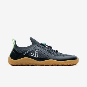 Deep Grey Men's Vivobarefoot Primus Trail Knit Fg Training Shoes | GVWLN-8621