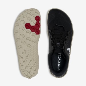 Obsidian Men's Vivobarefoot Primus Trail Iii All Weather Sg Training Shoes | XQWOB-9035