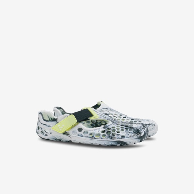 Obsidian / White Vivobarefoot Ultra Bloom Kids | OIHCG-6538