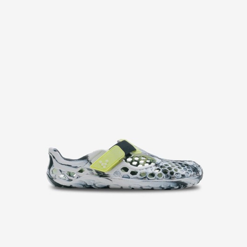 Obsidian / White Vivobarefoot Ultra Bloom Kids | OIHCG-6538