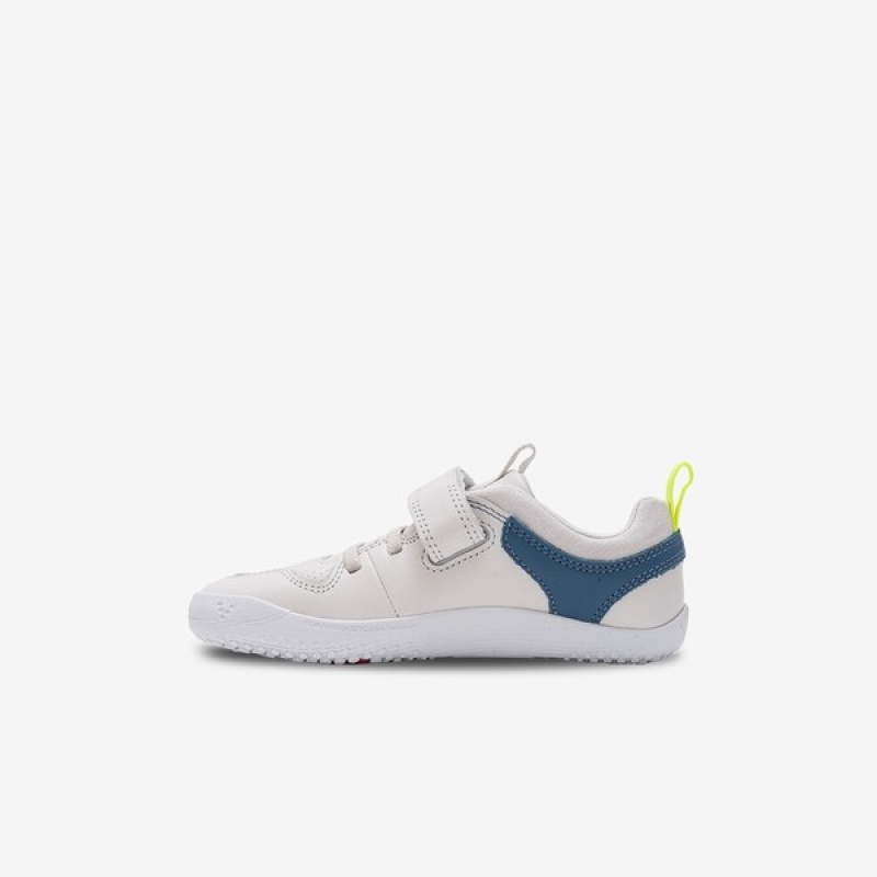 White Vivobarefoot Primus Ludo Kids | XWAEG-9643