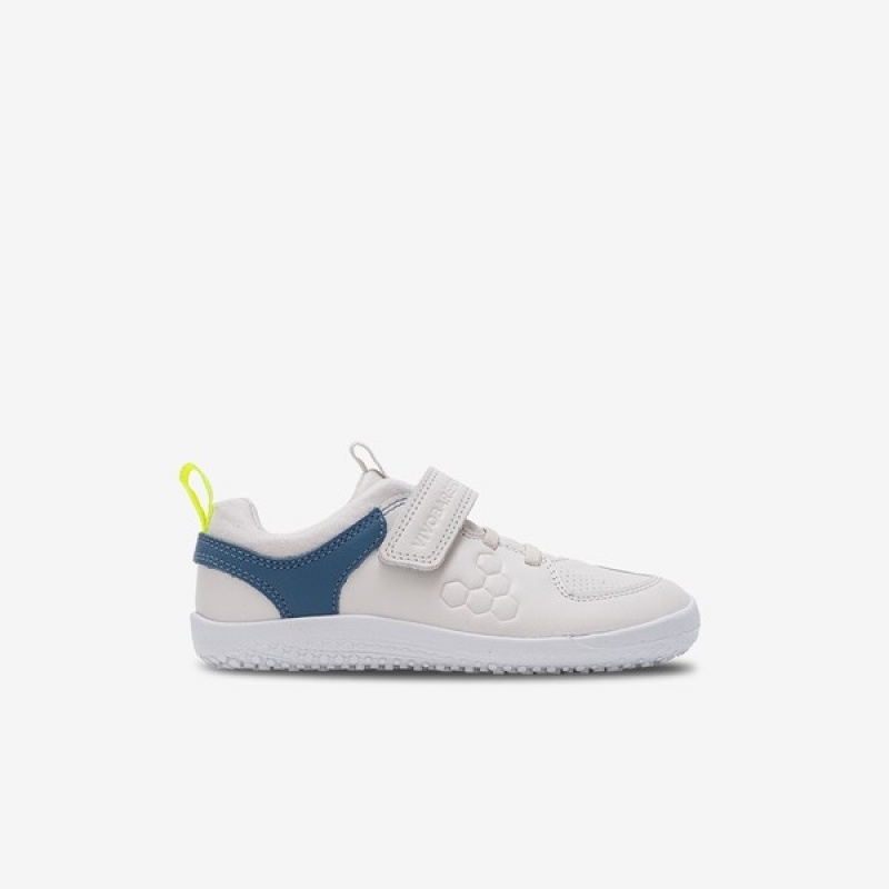 White Vivobarefoot Primus Ludo Kids | XWAEG-9643